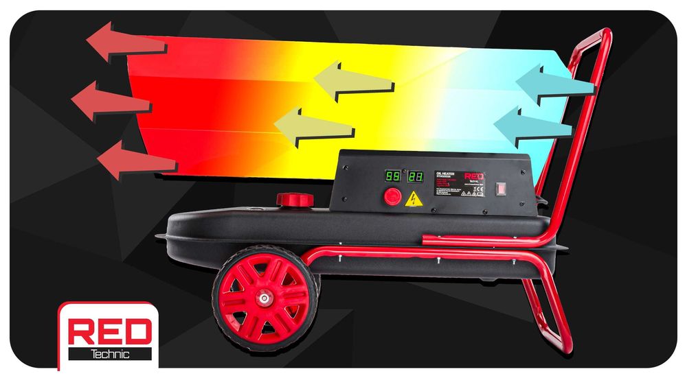 Nagrzewnica olejowa spalinowa dmuchawa termostat lcd grzejnik 40kw