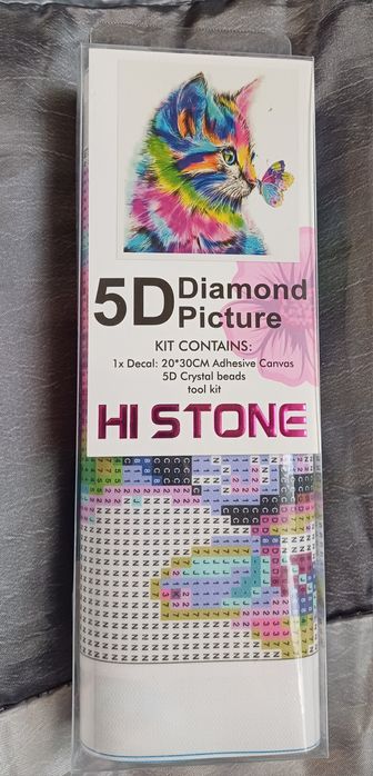 Wyklejanka diamentowa. Kotek.