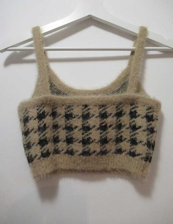 NA-KD crop top bluzka pepitka 34 36