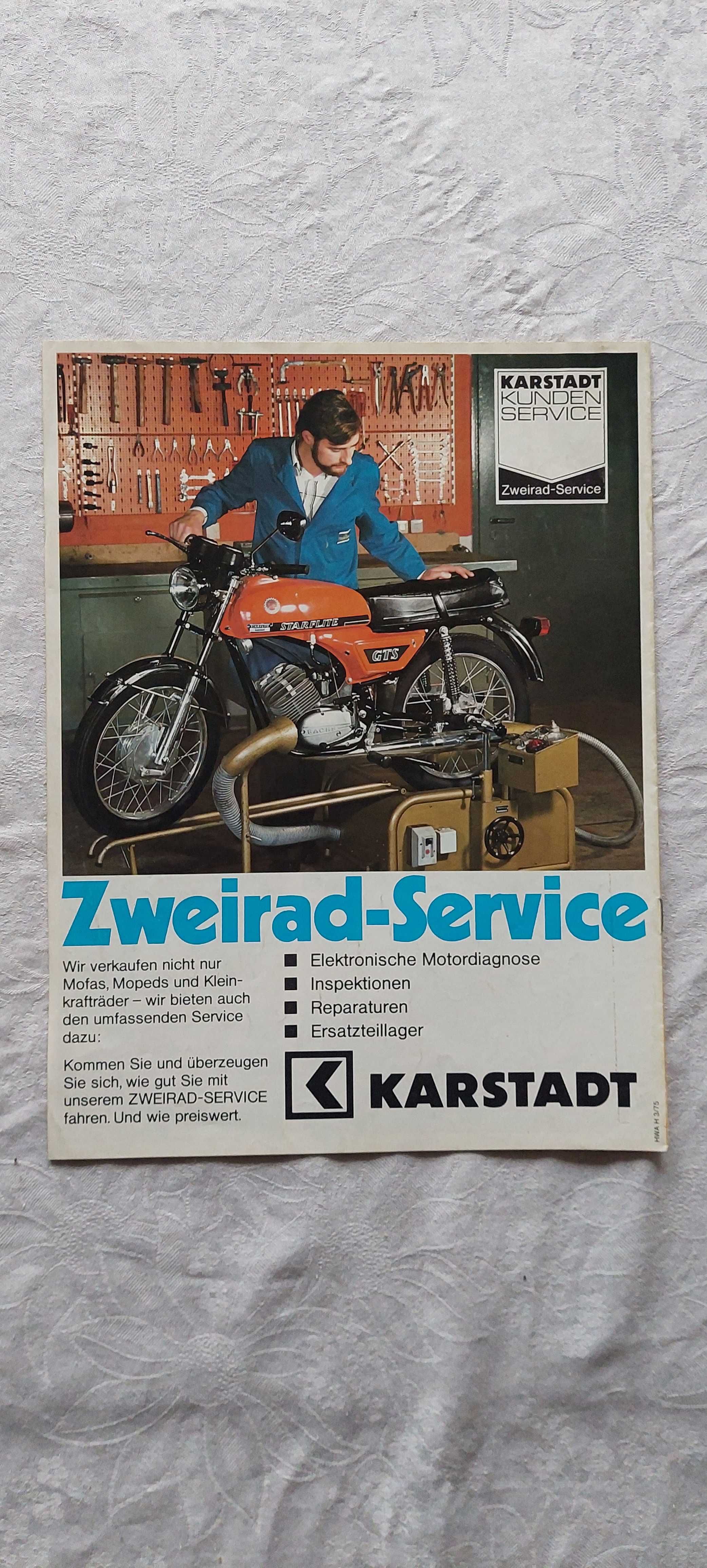 Karstadt - prospekt reklamowy motorowerów Starflite pocz. lat 70-tych