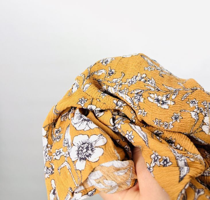 Bluzka musztardowa w kwiaty XXL 44 Primark