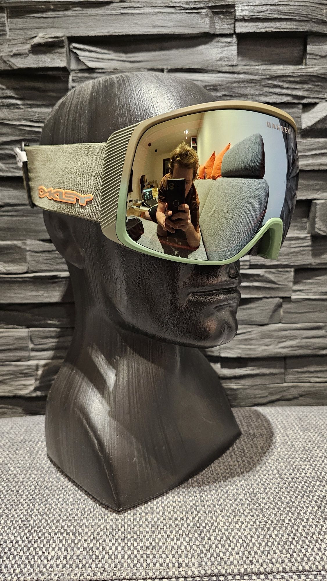 Gogle Oakley CUSTOM Flight Tracker L XL Fog PRIZM Sage Gold S3 OTG