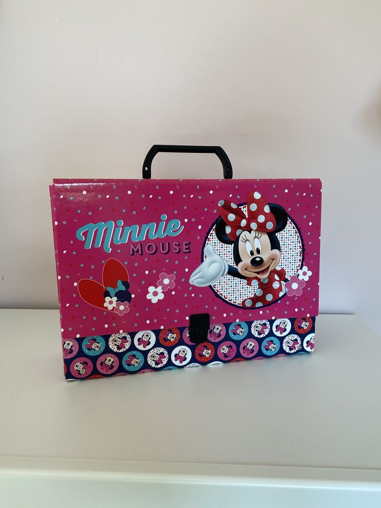 Teczka dziecięca Minnie Mouse z rączką gruba na rysunki do przedszkola