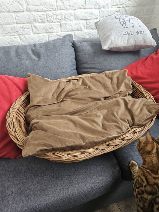 Плетена лежанка для котика/песика