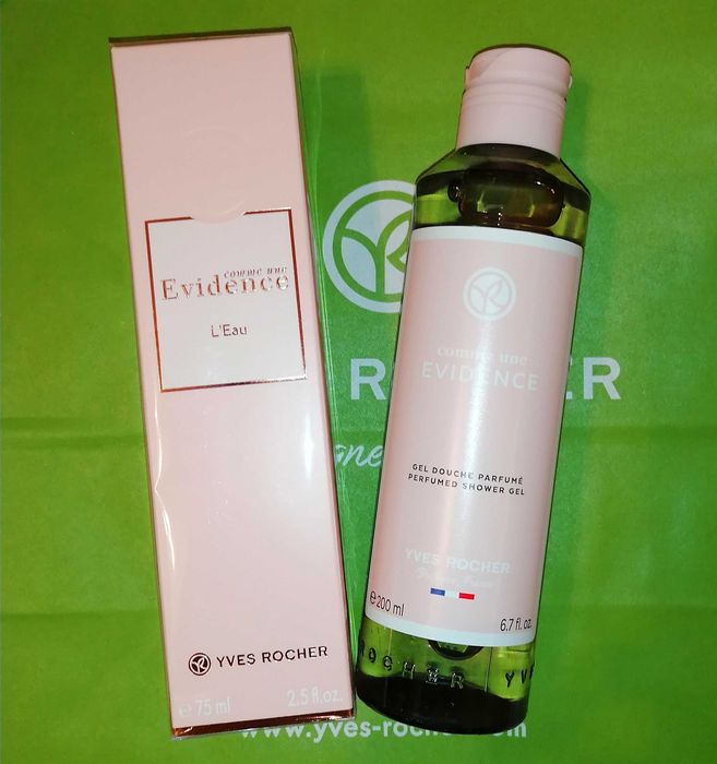 Набор Comme une Evidence Туалетная вода Эвиденс 75мл + Гель Ив Роше