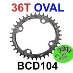Zębatka 36T OVAL BCD104 tarcza 104 bcd korba korby gravel sruby