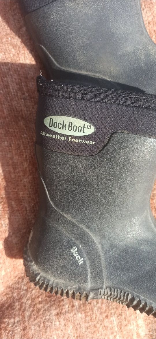 Czarne kalosze gumiaki dziecięce całoroczne unisex Dock Boot