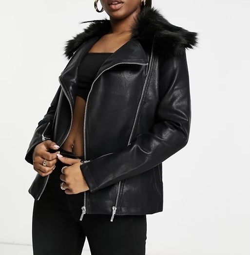 Куртка кожа косуха мех байкерская hmжакет две молнии новаяzara