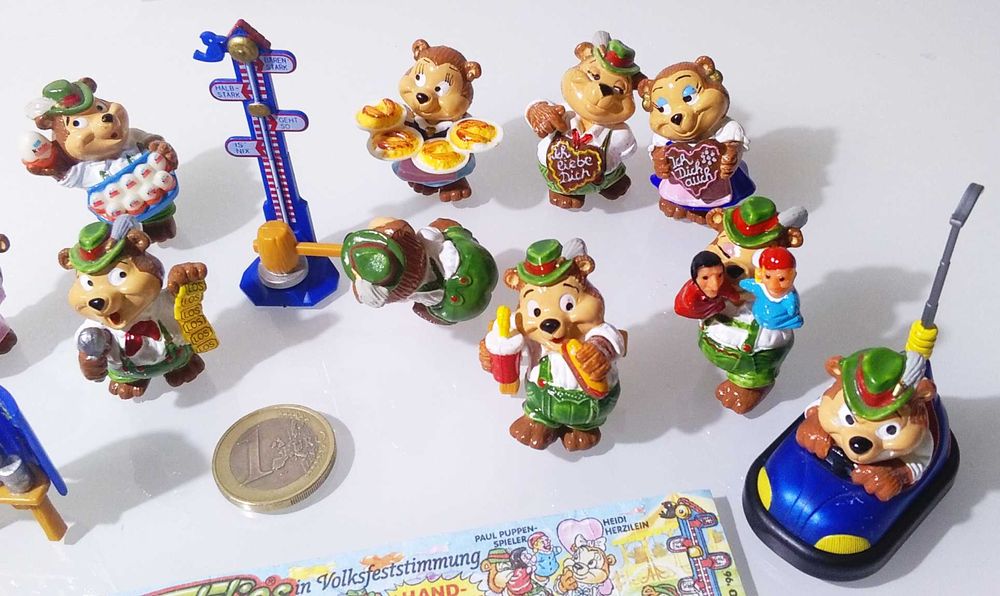 Kinder Surprise ~ Série completa 12 Peças ~ "TOP TEN TEDDIES" ~ 1996