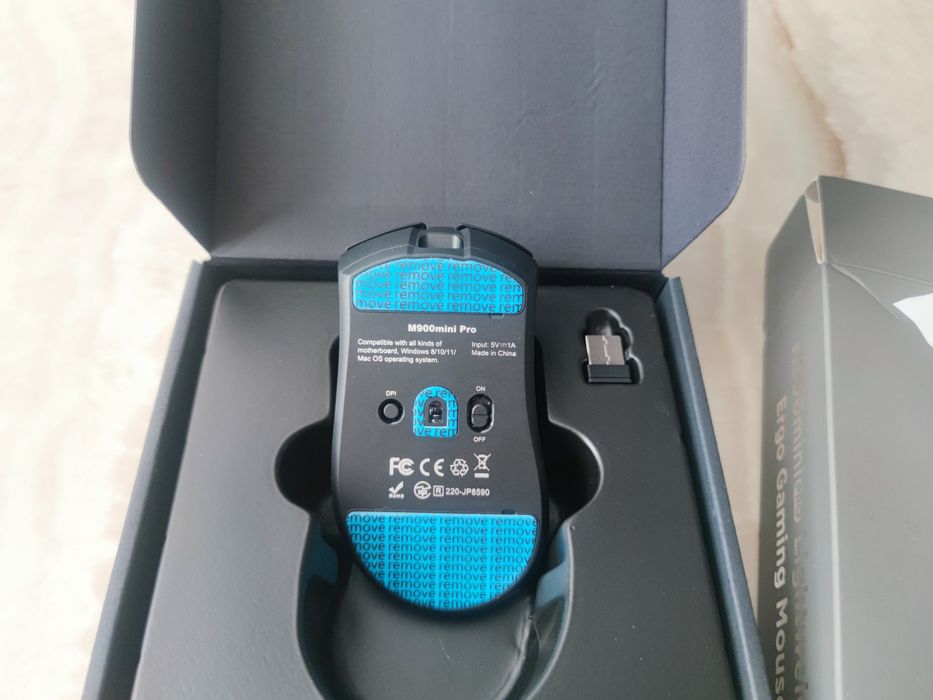 Нова ‼️ ігрова бездротова миша Delux M900Mini Pro чорна Сенсор PAW3395