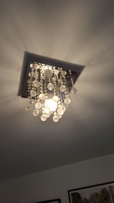 2x żyrandol +lampka nocna