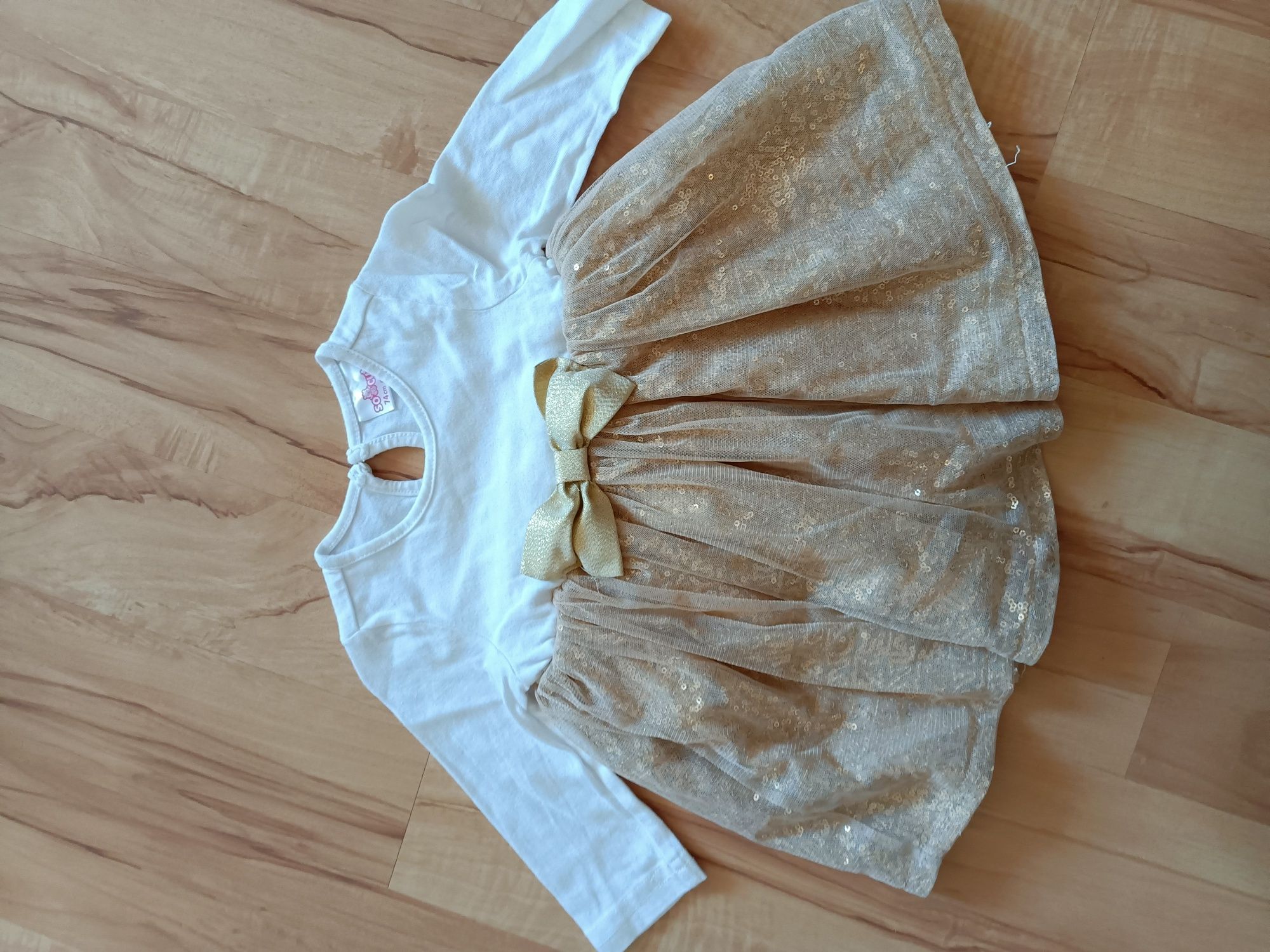 Sukienka tiul brokat 6-9 m