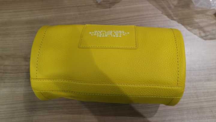 Жовта шкіряна сумка The Duffle Marc Jacobs