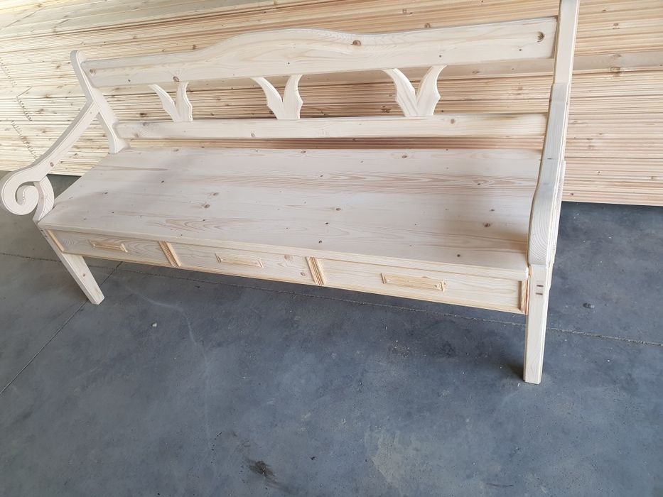 Wiejska ława rozsuwana szlaban
