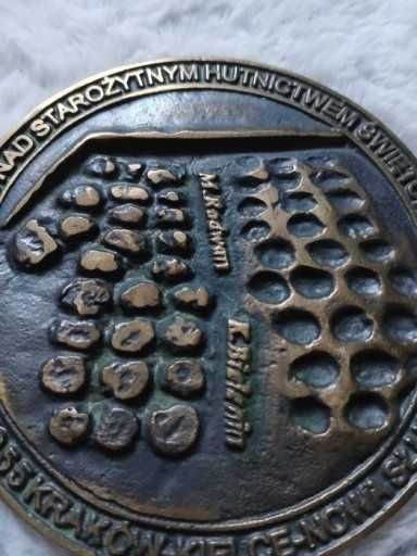 Stary Medal 1955 rok Muzeum AgH Radwan i Bielenin mosiadz