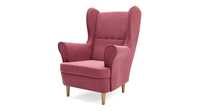 Fotel uszak różowy