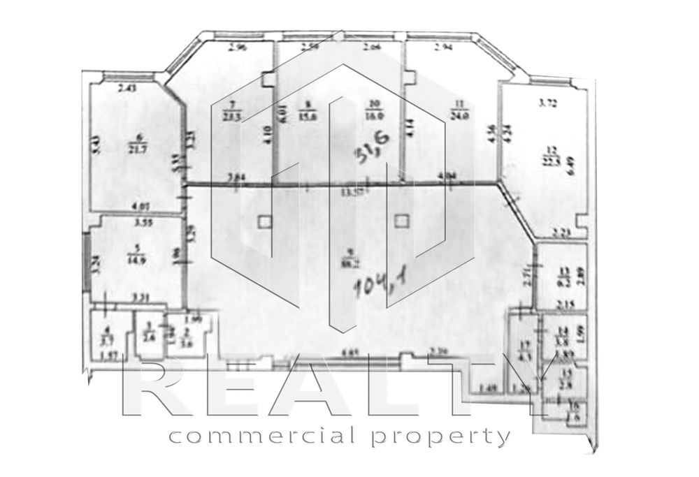 Сдам офис на Греческой 270м.кВ, кабинеты, open space