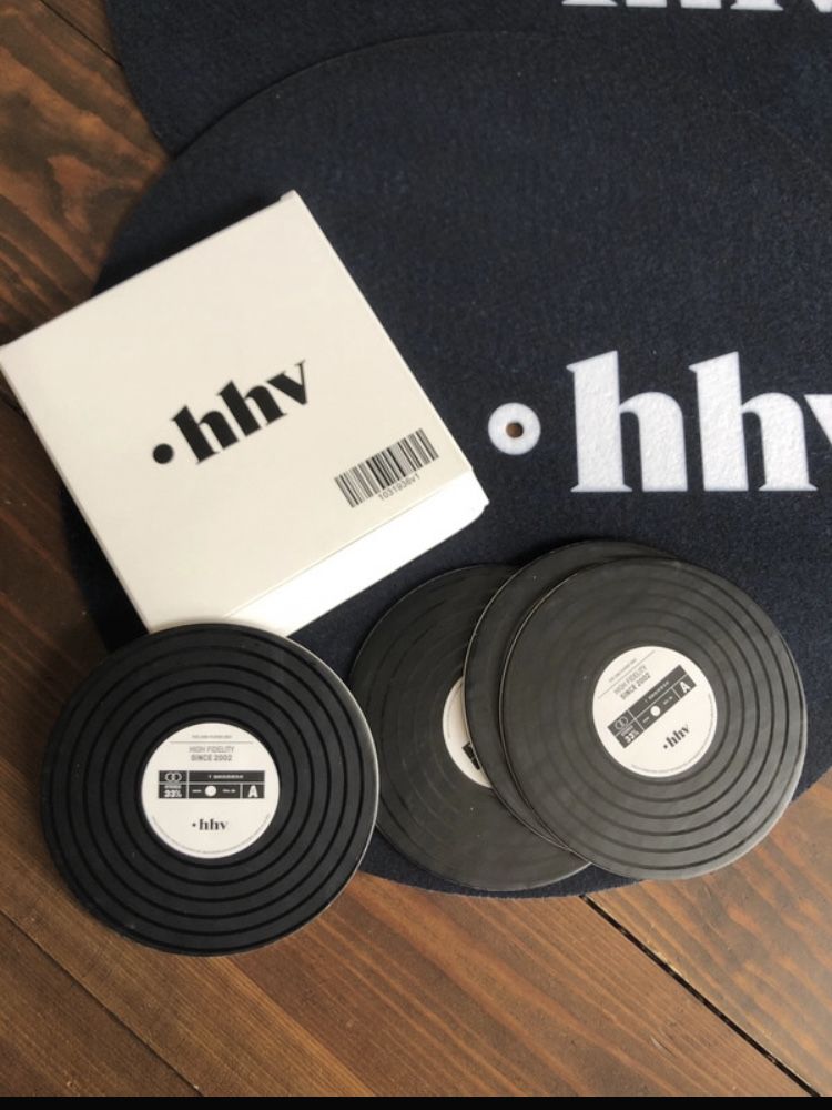 2x Slipmat slipmata turntable HHV gramofon + coasters