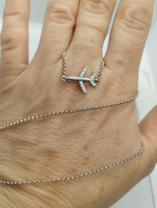Серебряная цепочка колье 3.24 грамма 45-50 см