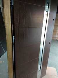 Drzwi zewnetrzne drewniane lewe prawe76mm cal porta gerda ciepłe złoty