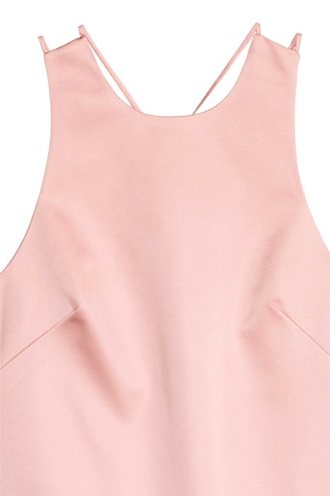 Sukienka różowa pudrowa satynowa H&M Gold r.S 36