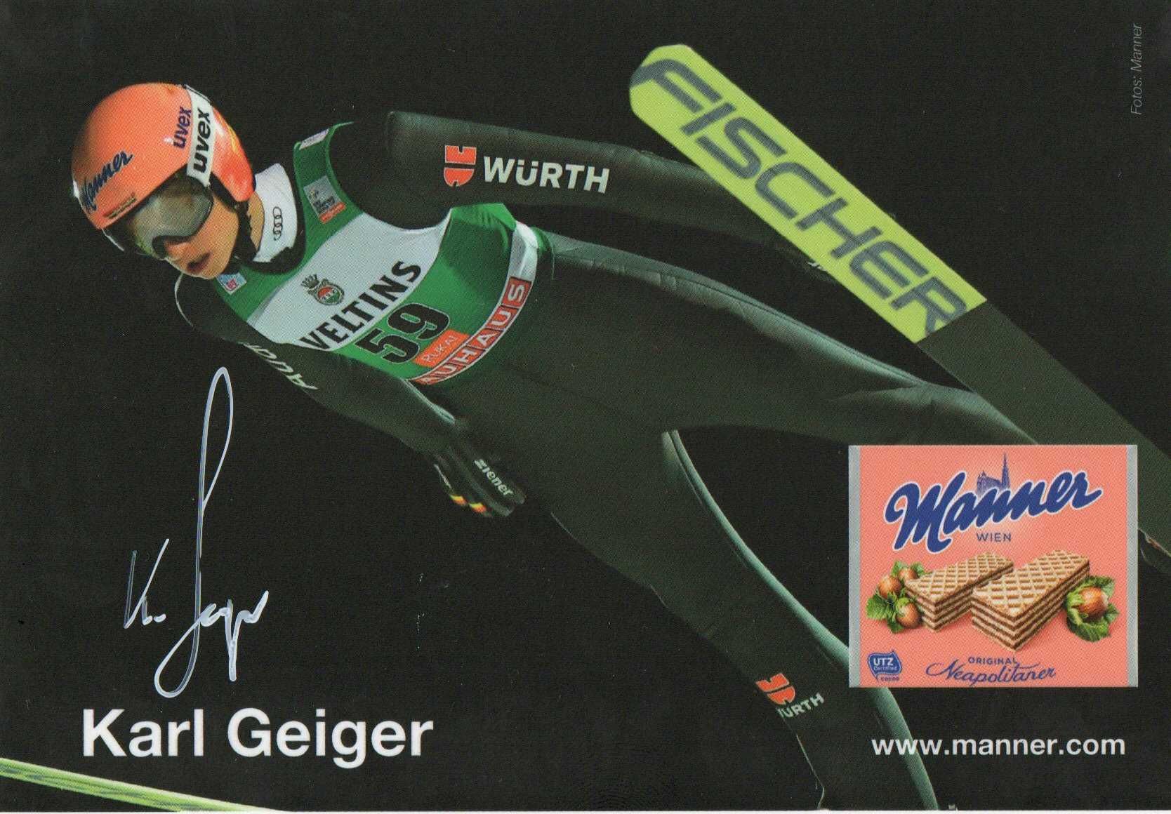 Karl Geiger - autograf (skoki narciarskie)