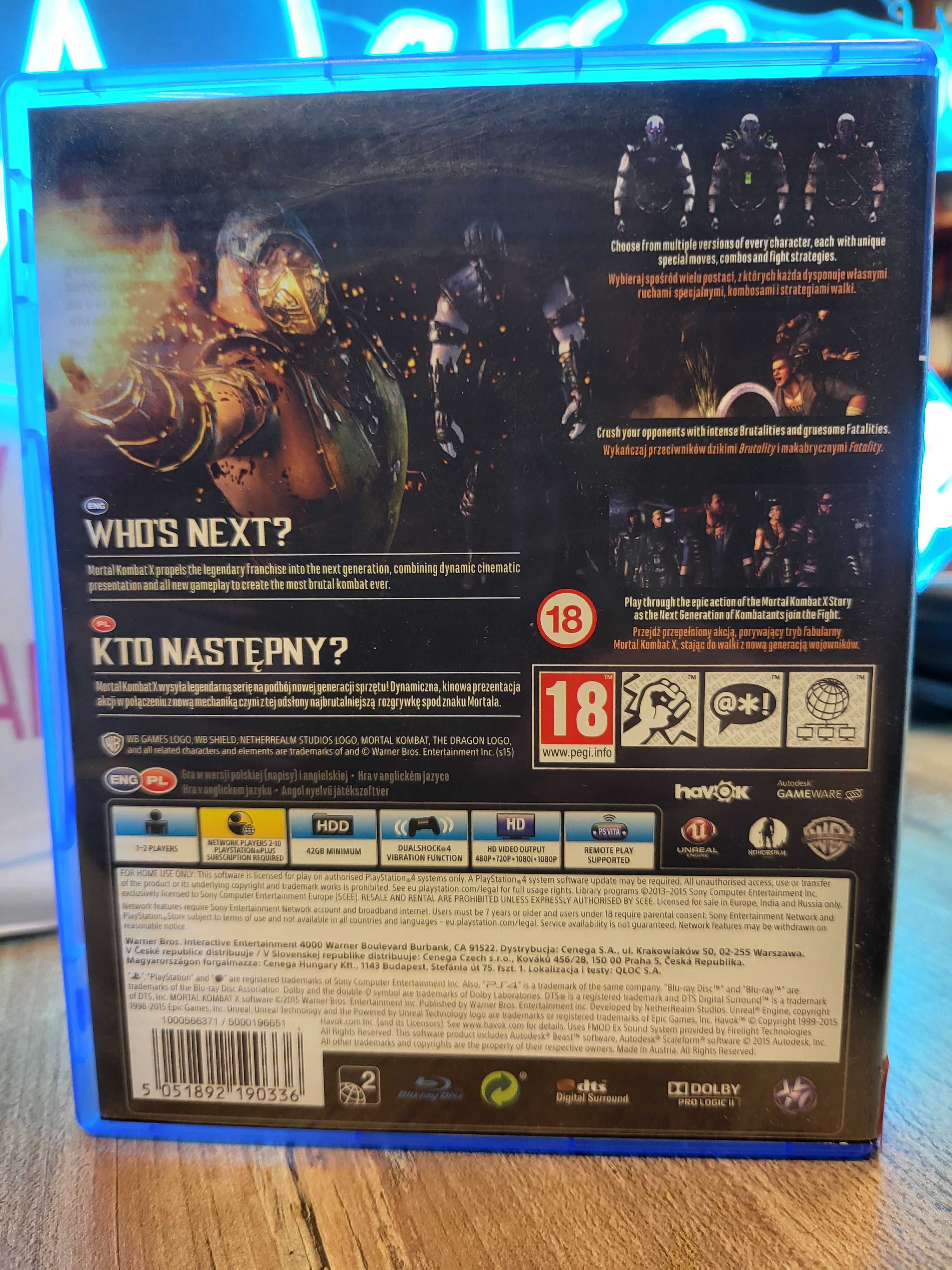 Mortal Kombat X Sony PlayStation 4 (PS4) PS5 PL Sklep Wysyłka Wymiana