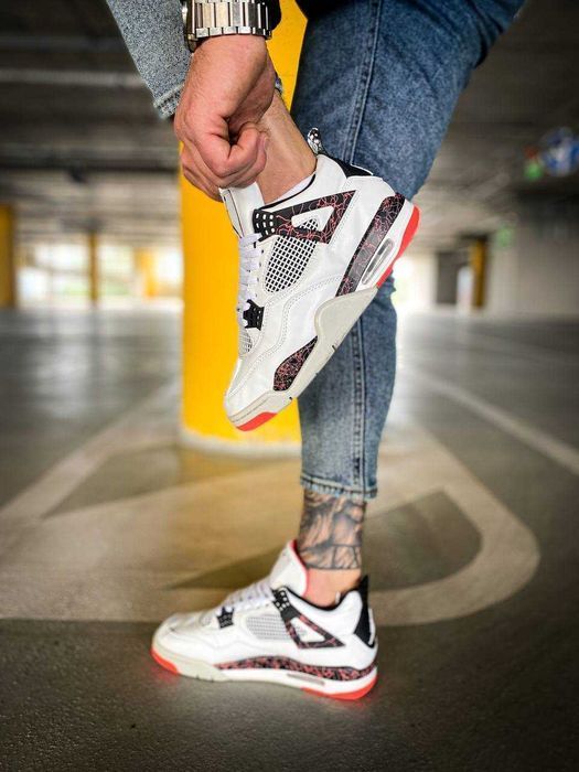 Унисекс кожаные кроссовки Nike Air Jordan 4 Retro найк аир джордан 4