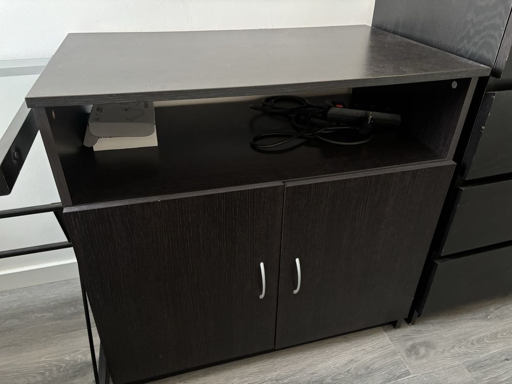 Móvel de TV IKEA TODALEN – Escuro, com Arrumação