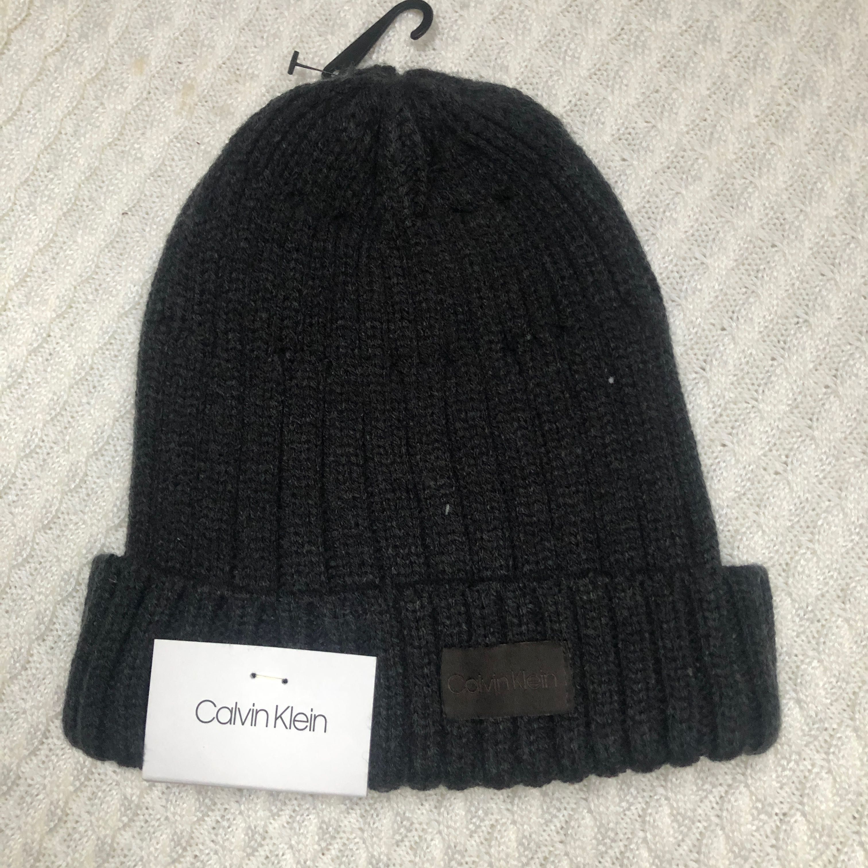 Calvin Klein czapka szara z logo