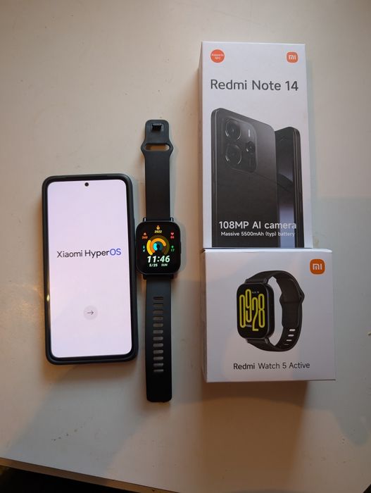 Redmi Note 14(128gb) e Redmi Watch 5 Active