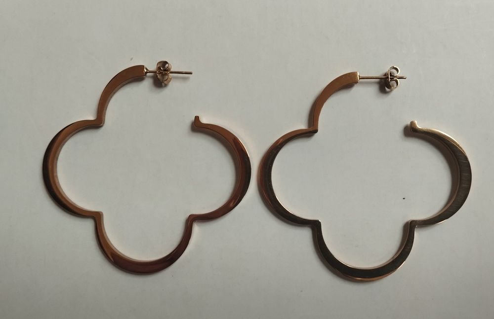 Серёжки кольца  Van Cleef , Ван Клиф клевер