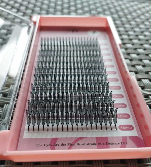 Вії для ляльки куклы на липучці накладні ресницы 0,07 D 8-15mm