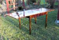 stół drewniany, rozkładany, Vintage PRL_ Krk