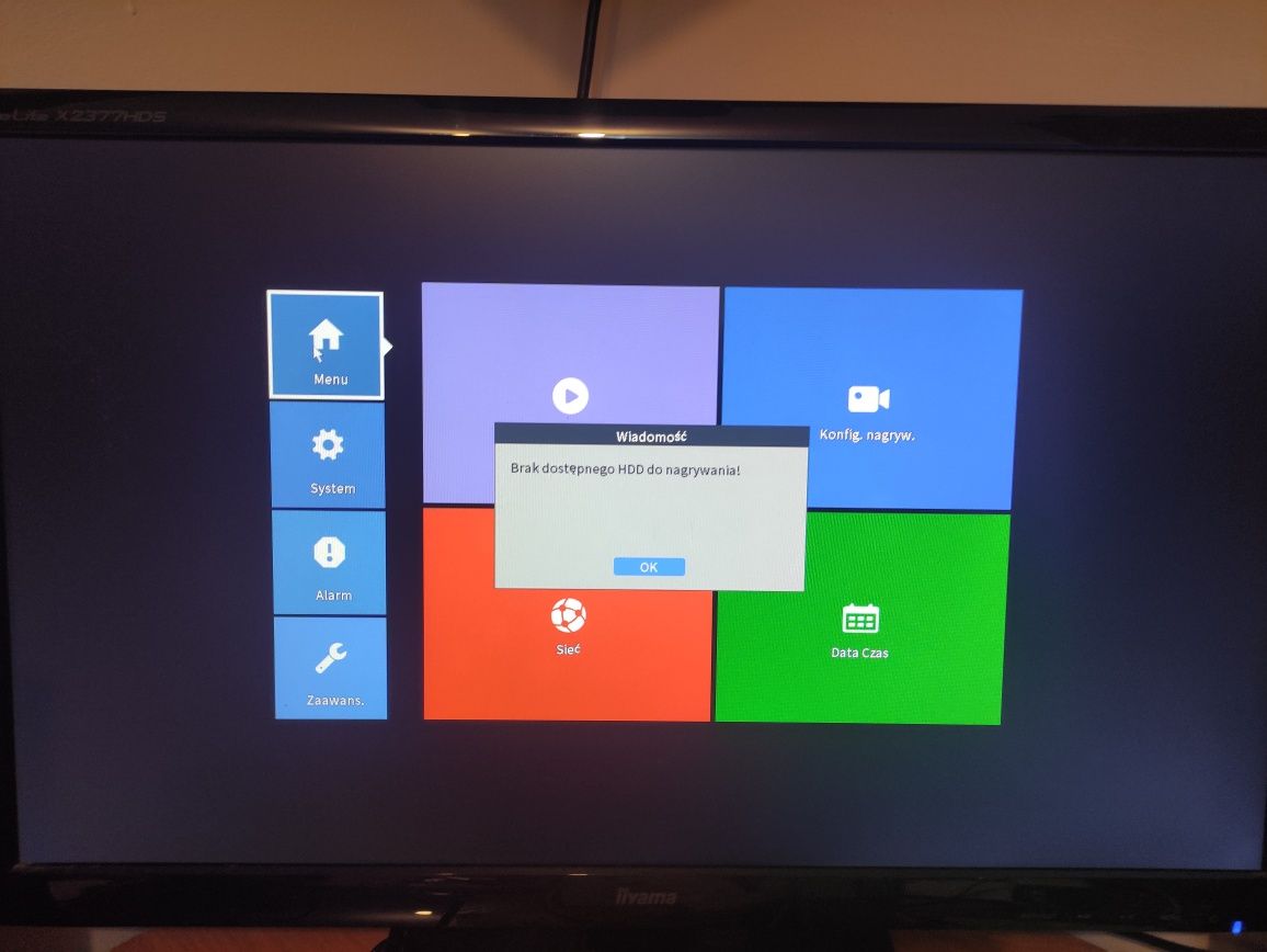 NVR Rejestrator kamera IP 4K H-265 code 10-chanel