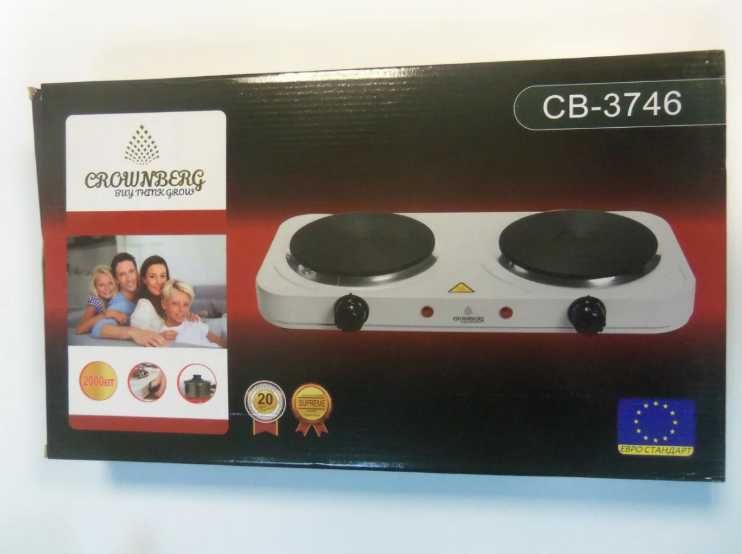 Электроплита двухконфорочная дисковая плита Двоконфорочна електроплита