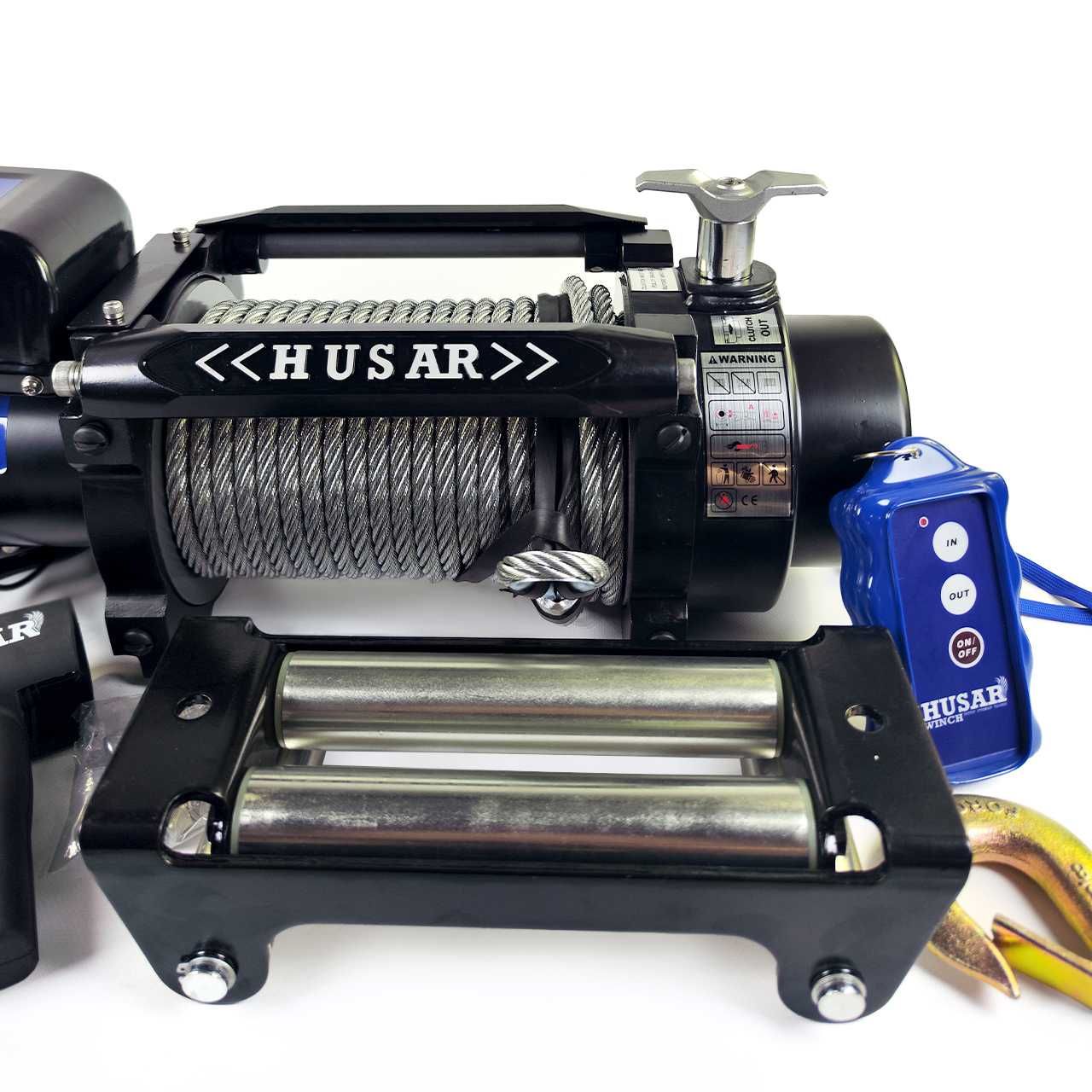 Електро лебідка на екакуатор, авто 6,3т 12В Husar Winch (Польща)
