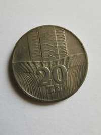 Moneta 20 złotych z 1973 Wieżowiec i kłosy PRL