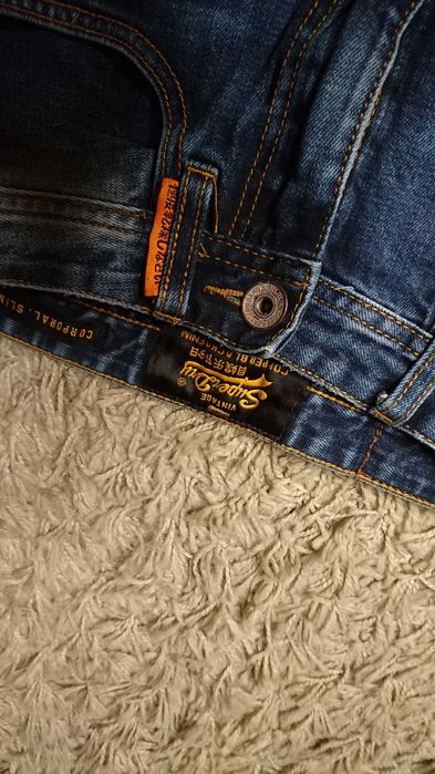 Spodenki Szorty Superdry Jeans Worn Out Cassual Pants Navy 28 - 32