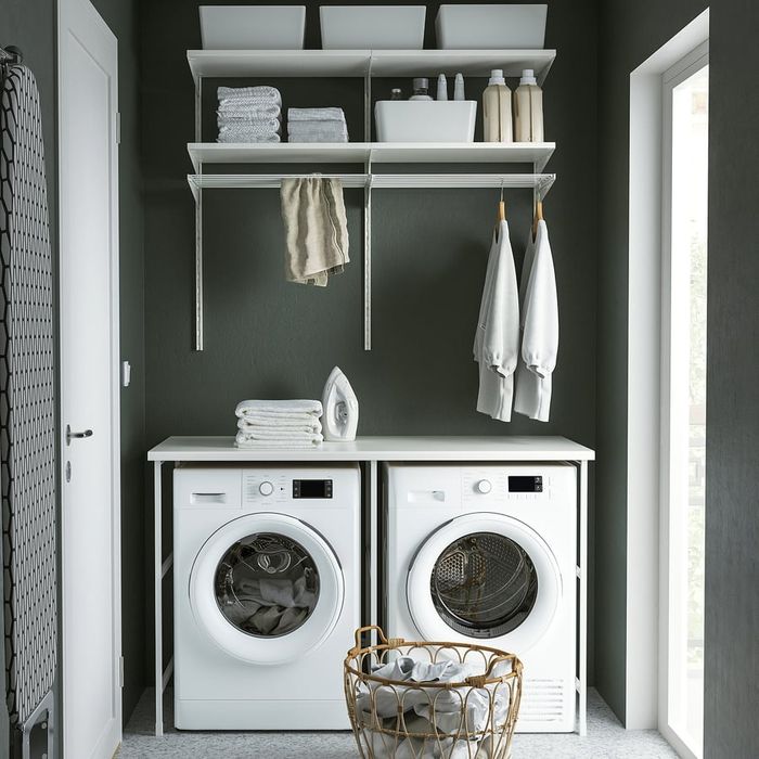 Movel arrumação lavandaria (maquinas lavar/secar)