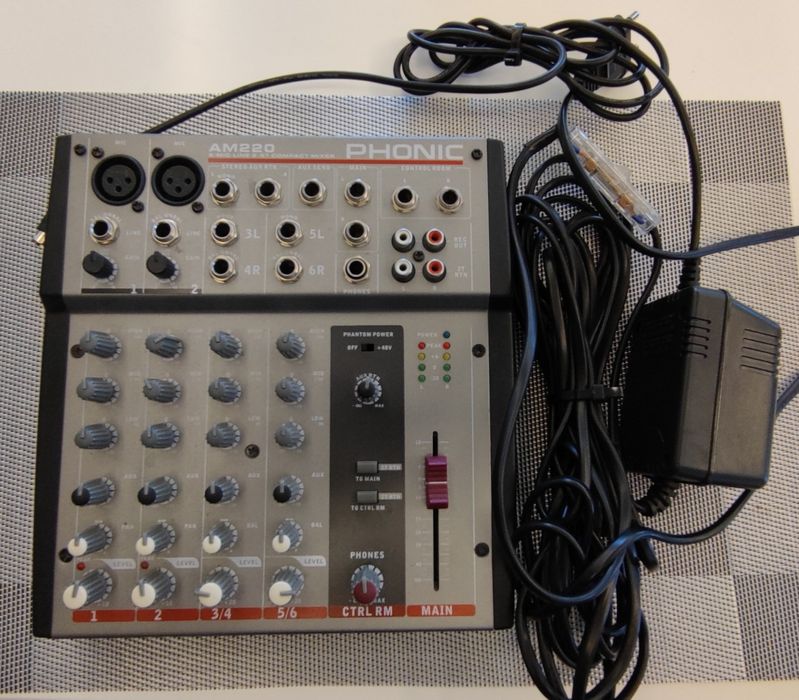 Mixer Phonic AM220, 6 kanałów