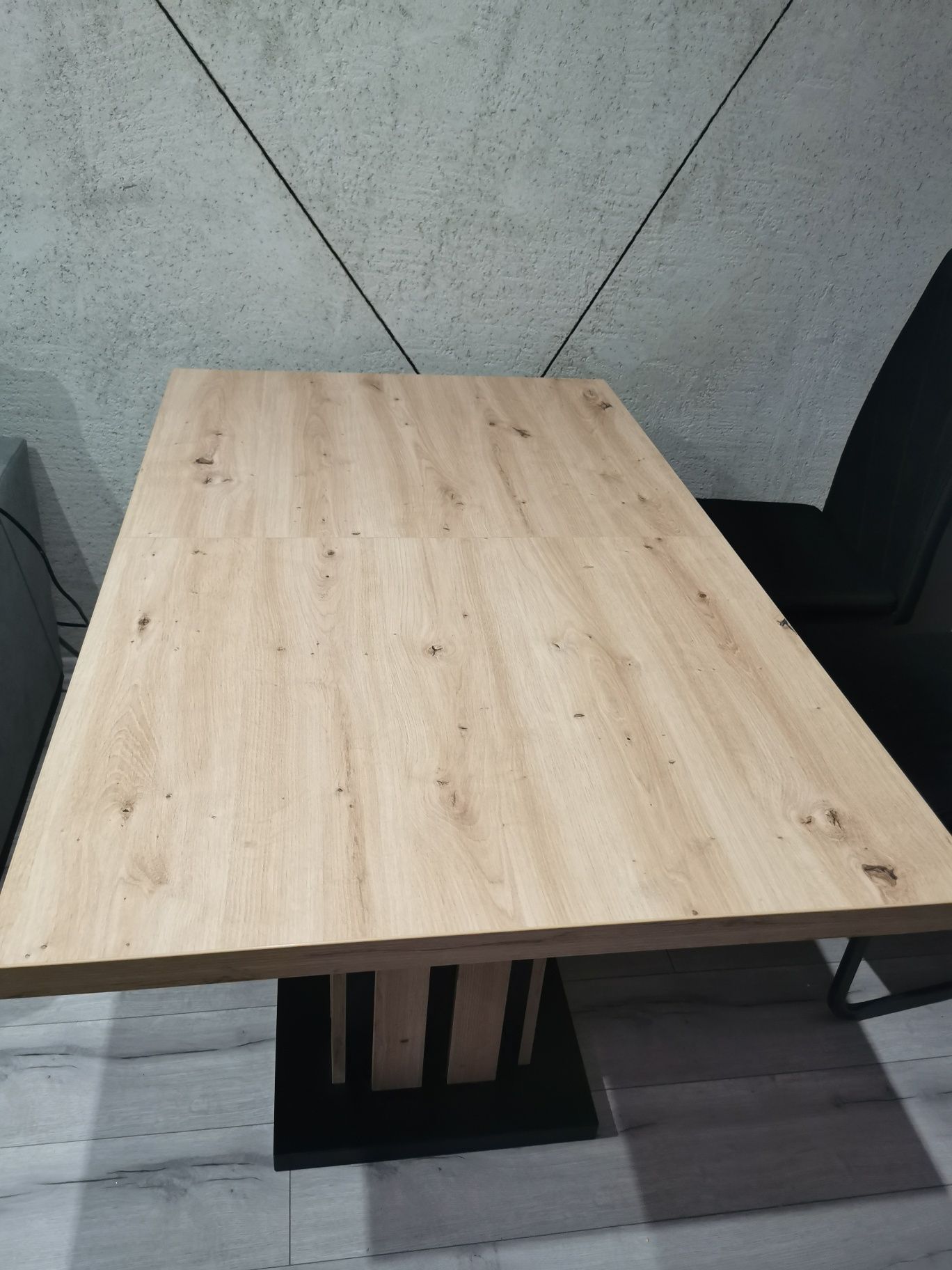 Stół rozkładany 130-180x80 Lamello - dąb artisan / czarny