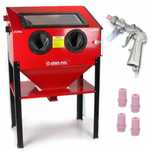 Kabinowa piaskarka MAR-POL 220L z pistoletem i 4 dyszami M80596