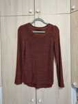 Sweter damski ażurowy bordowy Only S