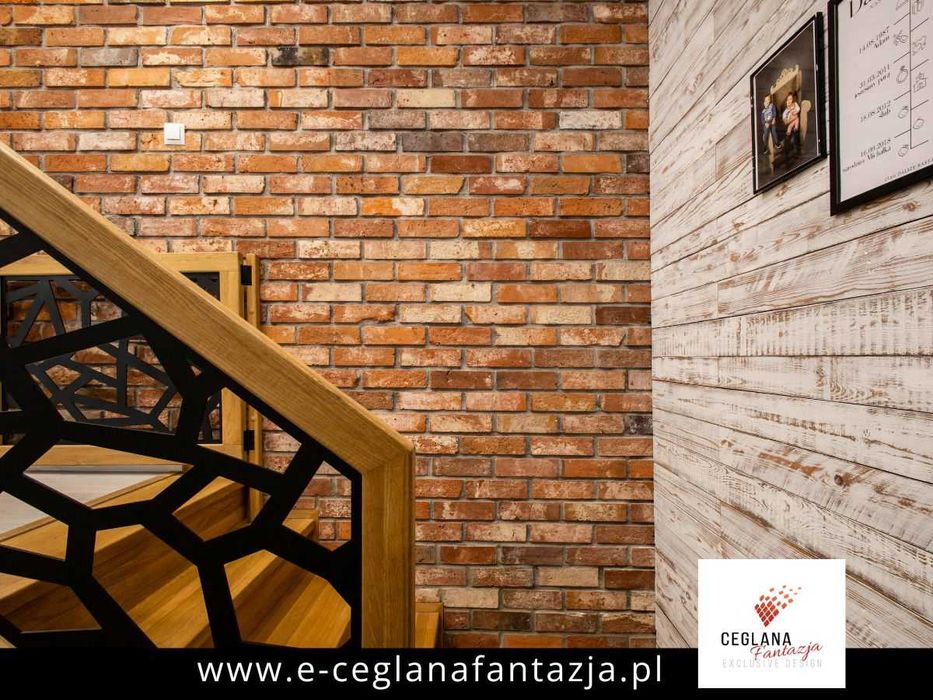 płytki z cegły rozbiórkowej, płytki ceglane, cegła na ścianę, montaż