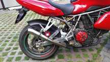 Dwa tłumiki/wydechy Dominator GP2 Ducati 900SS Supersport Honda Yamaha