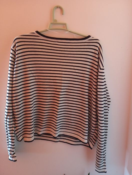 Camisola de malha com padrão riscas