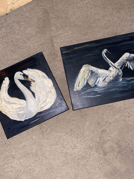 Obrazy recznie malowane komplet kontakt sms