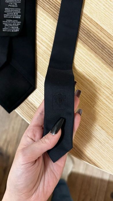 Originalny Gucci krawat, czarny klasyczny