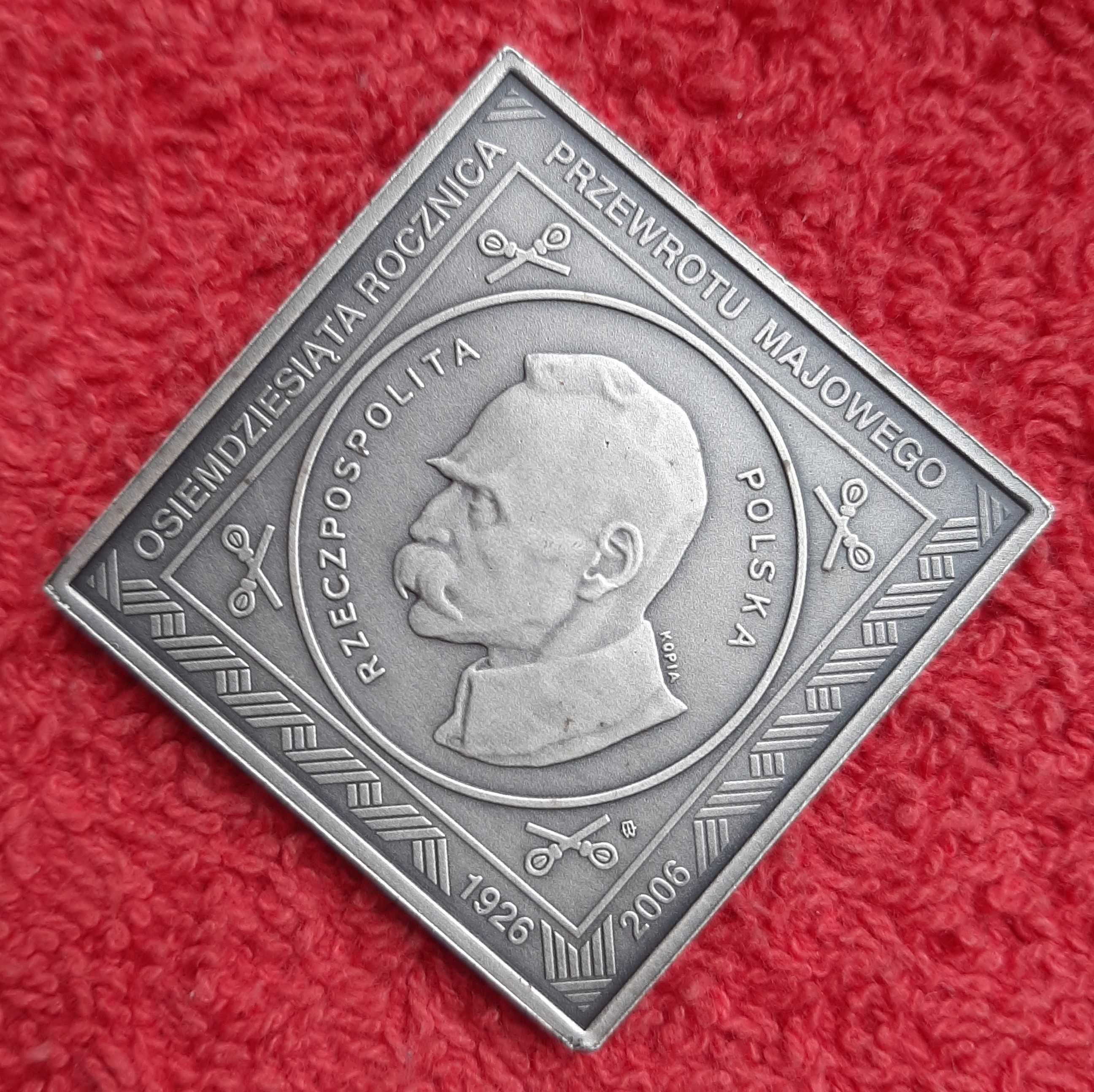 Klipa Józef Piłsudski 1922 - kopia z 2006 r. - mennica Warszawa